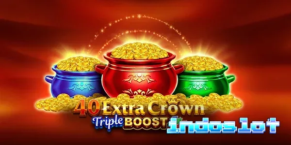 Tampilan visual slot 40 Extra Crown Triple Boost Golden Coins Link dengan simbol buah-buahan cerah